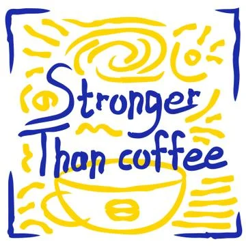 Coffee lover quote Stock Illustration