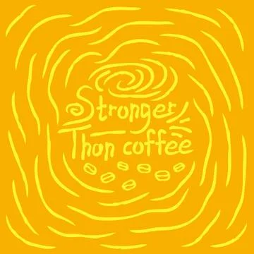 Coffee lover quote Stock Illustration