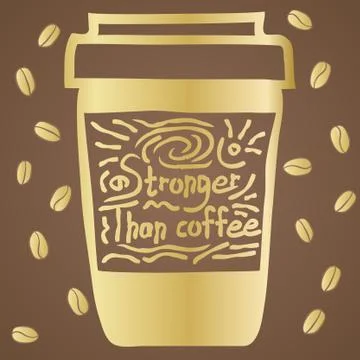 Coffee lover quote Stock Illustration