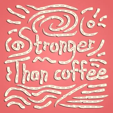 Coffee lover quote Stock Illustration