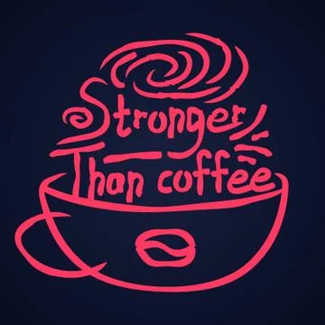 Coffee lover quote Stock Illustration