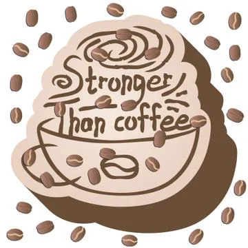 Coffee lover quote Stock Illustration