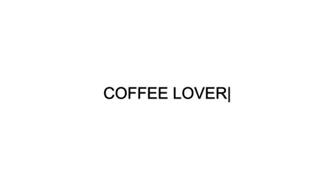 Coffee Lover Typewriter Title animation isolated on white background Stock Footage 321608085