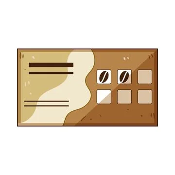 Coffee loyalty card offering customer reward program Stock Illustration
