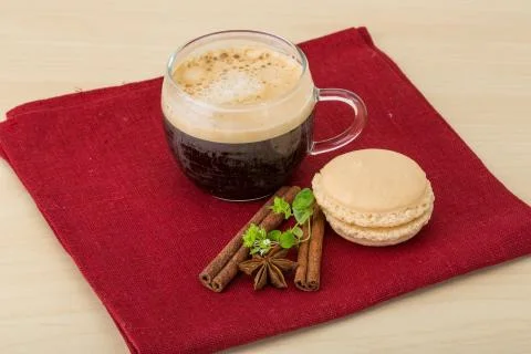 Coffee with macaroons Stock-Fotos