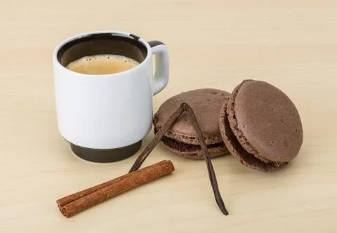 Coffee with macaroons Stock-Fotos