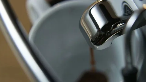 Coffee Machine in Action Stock Footage 69139476