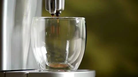 Coffee machine, brewing fresh coffee Stock Footage 8832989