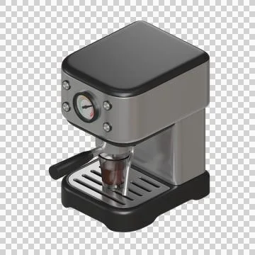 Coffee machine brewing hot coffee Stock Illustration