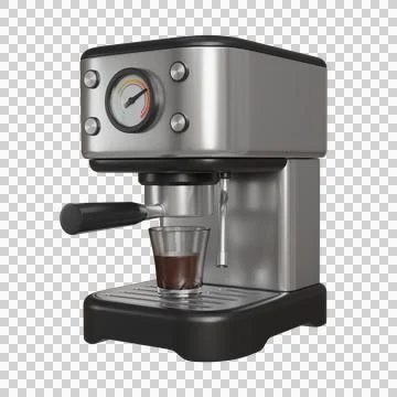 Coffee machine brewing hot coffee Stock Illustration