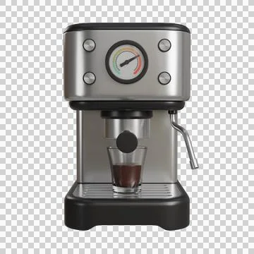 Coffee machine brewing hot coffee Stock Illustration