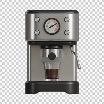 Coffee machine brewing hot coffee Stock Illustration