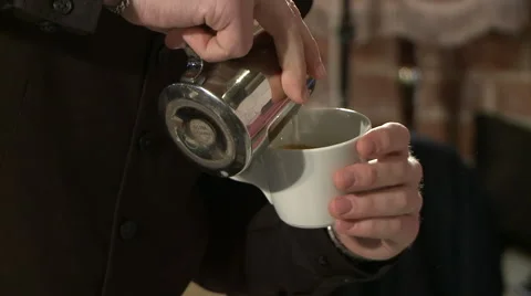 Coffee machine in a cafe. Video stock 68044106