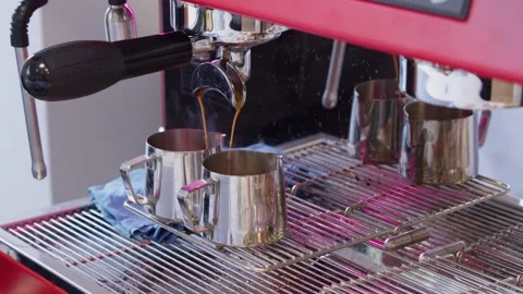 Coffee machine in cafe Stock Footage 286838966