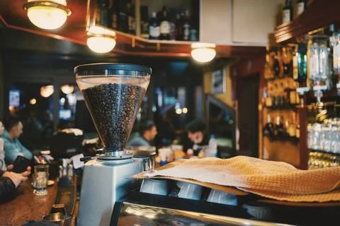 Coffee machine in a cafe Stock-Fotos