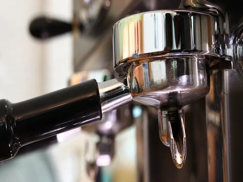 Coffee machine in cafe restaurant Stock Footage 80915045