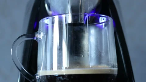 Coffee machine with capsule. Pouring cof... | Stock Video | Pond5