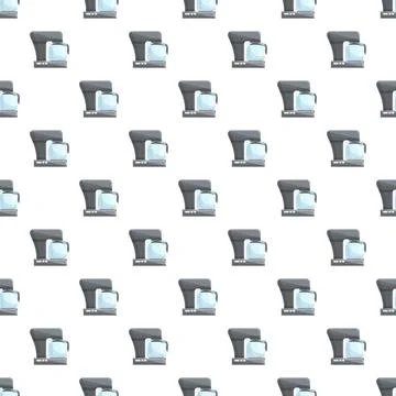 Coffee machine with carafe seamless pattern background 库存插图