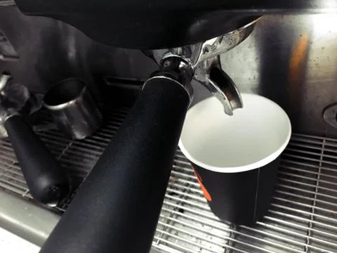 Coffee machine close up Stock Photos