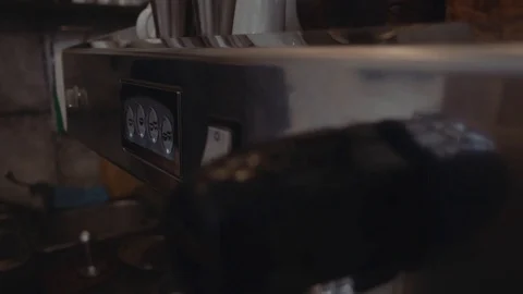 Coffee machine in coffee shop Stock Footage 118072302