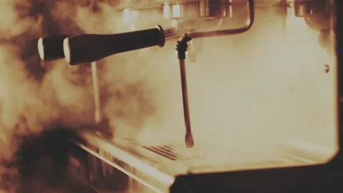Coffee machine in a coffee shop Stock Footage 156038025