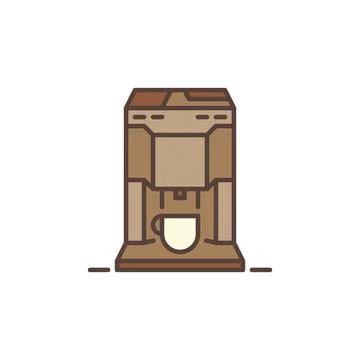 Coffee machine colored vector concept icon Stock Illustration