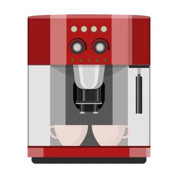 Coffee machine with cups Stock Illustration