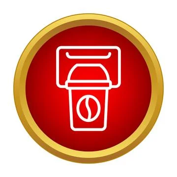 Coffee machine dispensing coffee cup vector icon Stock Illustration