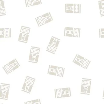 Coffee machine electronic device glyph vector seamless pattern 스톡 일러스트