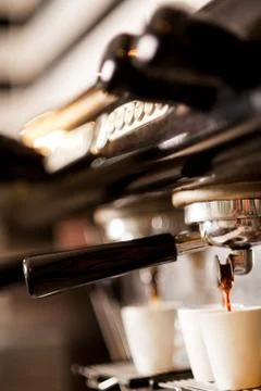Coffee machine espresso Stock Photos