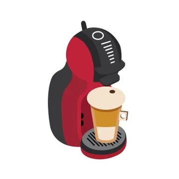 Coffee machine with expresso cup Stock Illustration