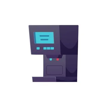 Coffee machine flat icon. Coffee maker automatic kitchen appliance for barist Stock Illustration