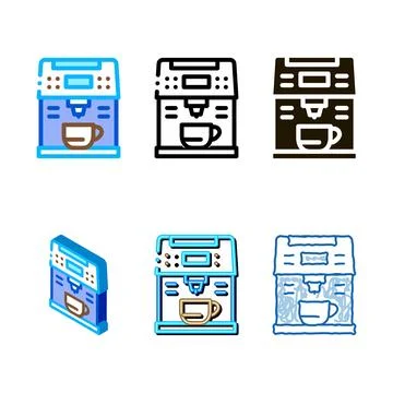 Coffee machine gadget icon clean vector outline Stock Illustration