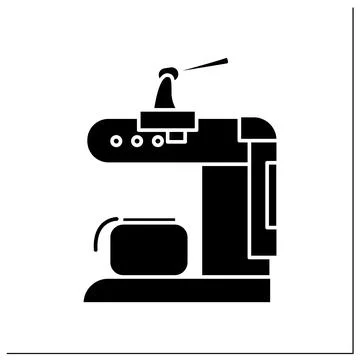 Coffee machine glyph icon Stock Illustration
