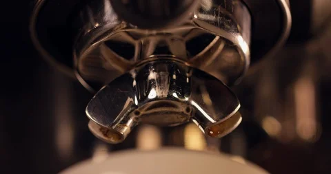 Coffee Machine Hot Steam Passing By After The Barista Made A Espresso Coffee. Stock Footage 108781816
