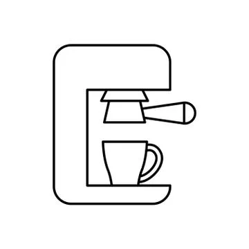 Coffee machine icon. Coffee time design. Vector graphic Stock Illustration