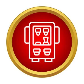 Coffee machine icon creating espresso beverage outline 스톡 일러스트