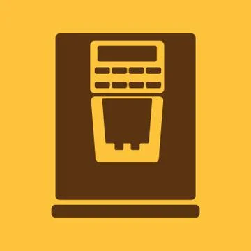 The coffee machine icon. Espresso and latte symbol. Flat Stock-Illustration