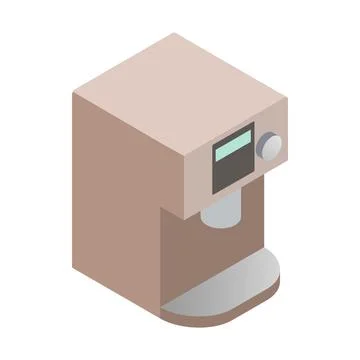 Coffee machine icon, isometric 3d style Stock Illustration