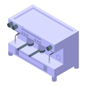 Coffee machine icon isometric vector. Street cafe 스톡 일러스트