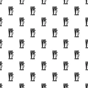 Coffee machine icons creating seamless pattern background イラスト素材
