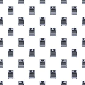Coffee machine icons creating seamless pattern background Stock Illustration