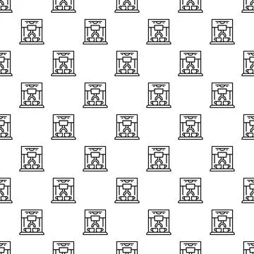 Coffee machine icons seamless pattern background Stock Illustration