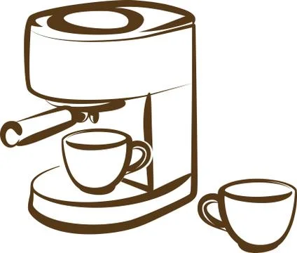 Coffee machine Stock Illustration
