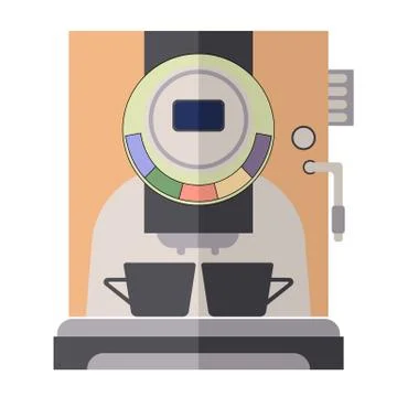 Coffee machine isolated on white background Stock Illustration