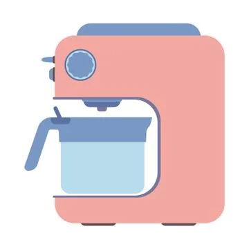Coffee machine isolated on white background Stock Illustration
