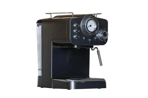 Coffee machine isolated on white background Stock Photos