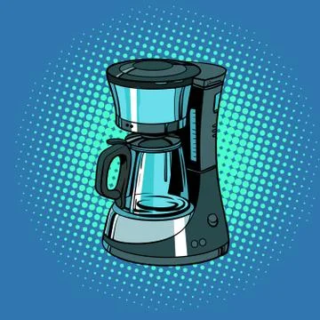 Coffee machine, kitchenware Stock Illustration