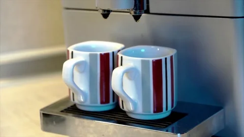 Coffee machine make a cup of freshness espresso Stock Footage 76663784