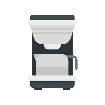 Coffee machine maker icon flat isolated Stock Illustration